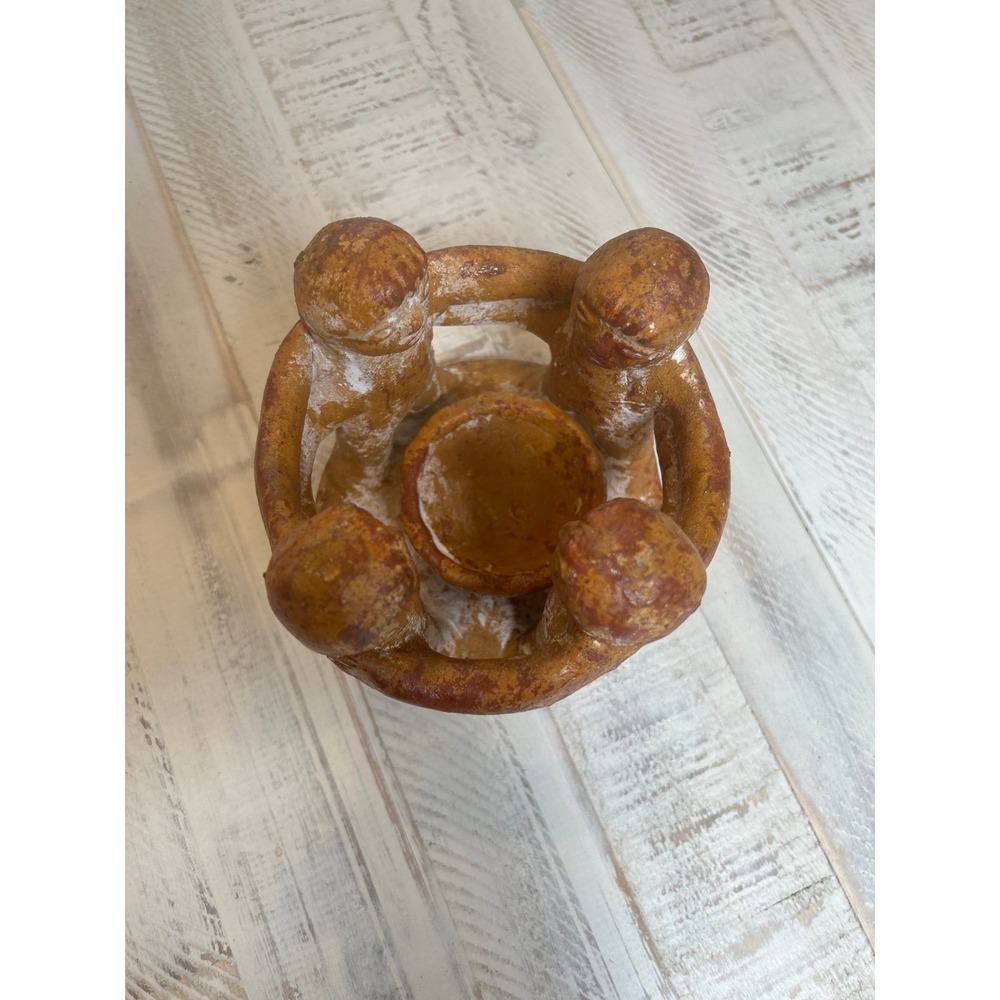 Vintage Mexico Aztec circle of life candle holder. - Picture 6 of 8